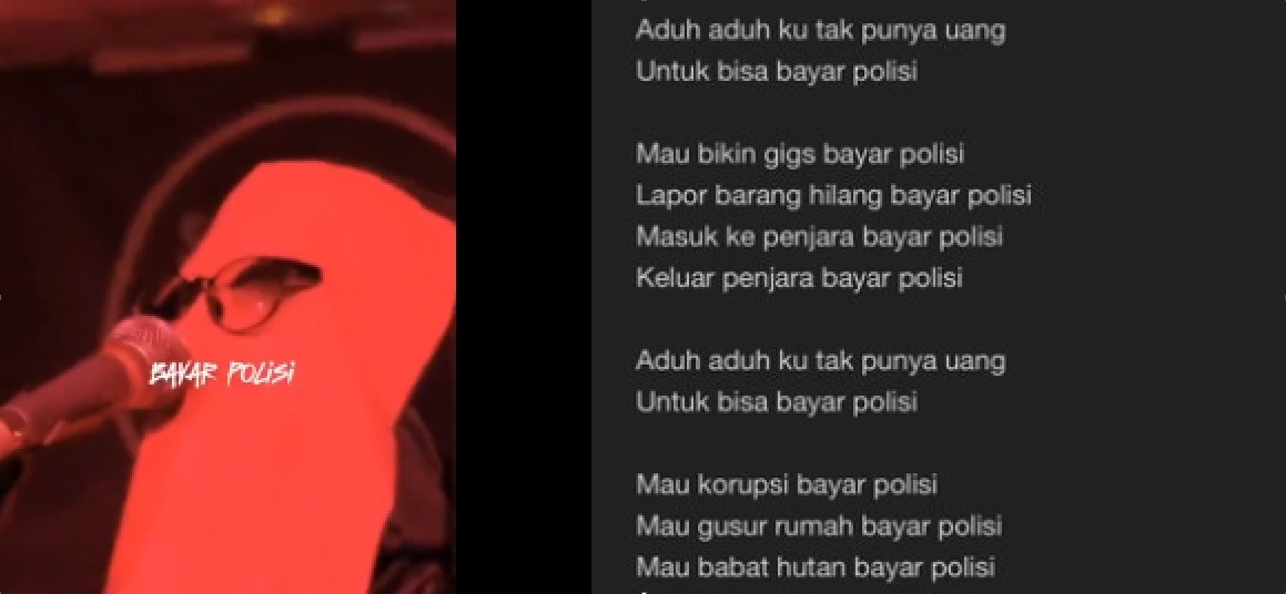 Sebuah lagu berjudul "Bayar, Bayar, Bayar" milik band punk asal Purbalingga, Jawa Tengah, Sukatani, yang diduga dibredel.