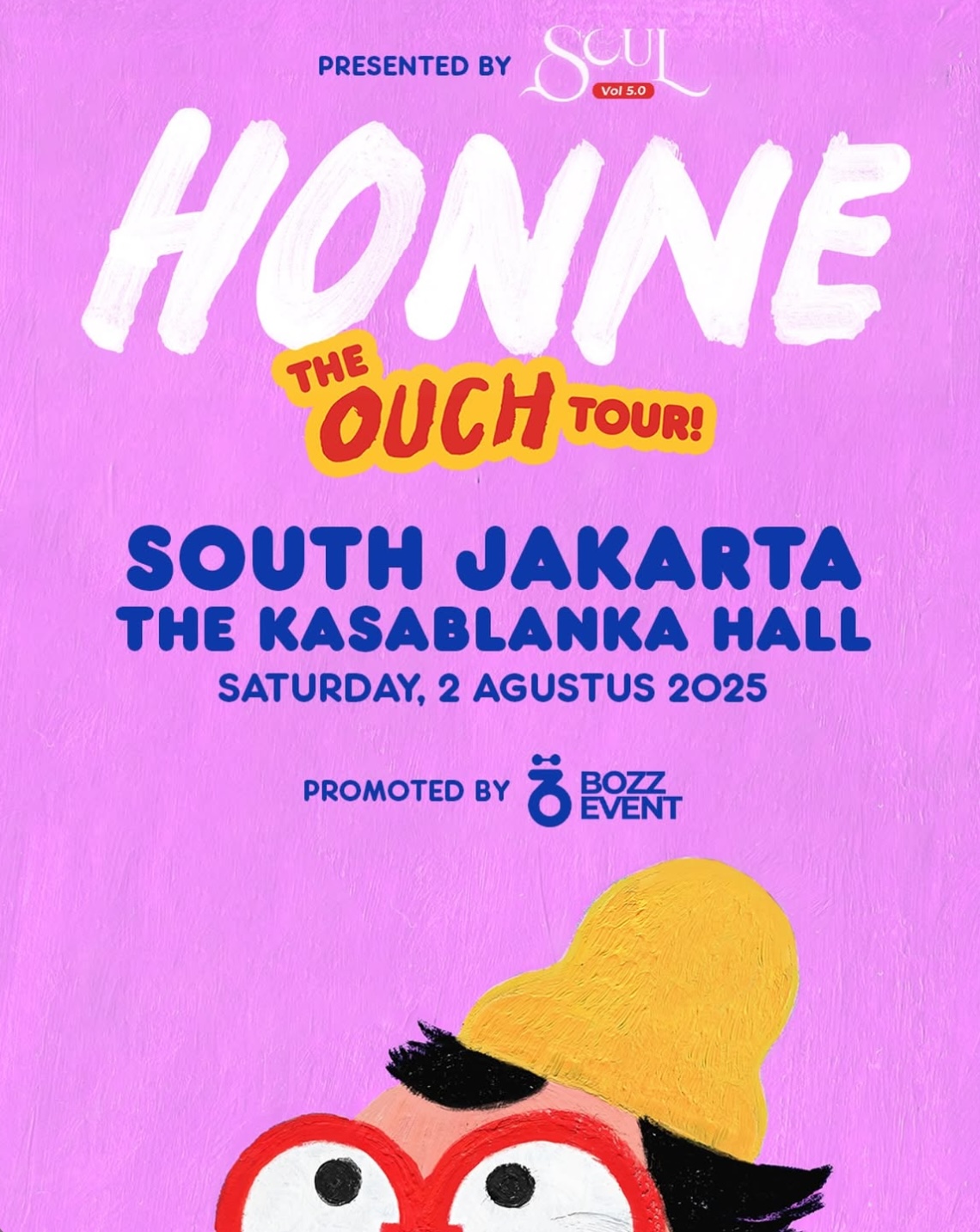 Poster THE OUCH TOUR Honne Jakarta