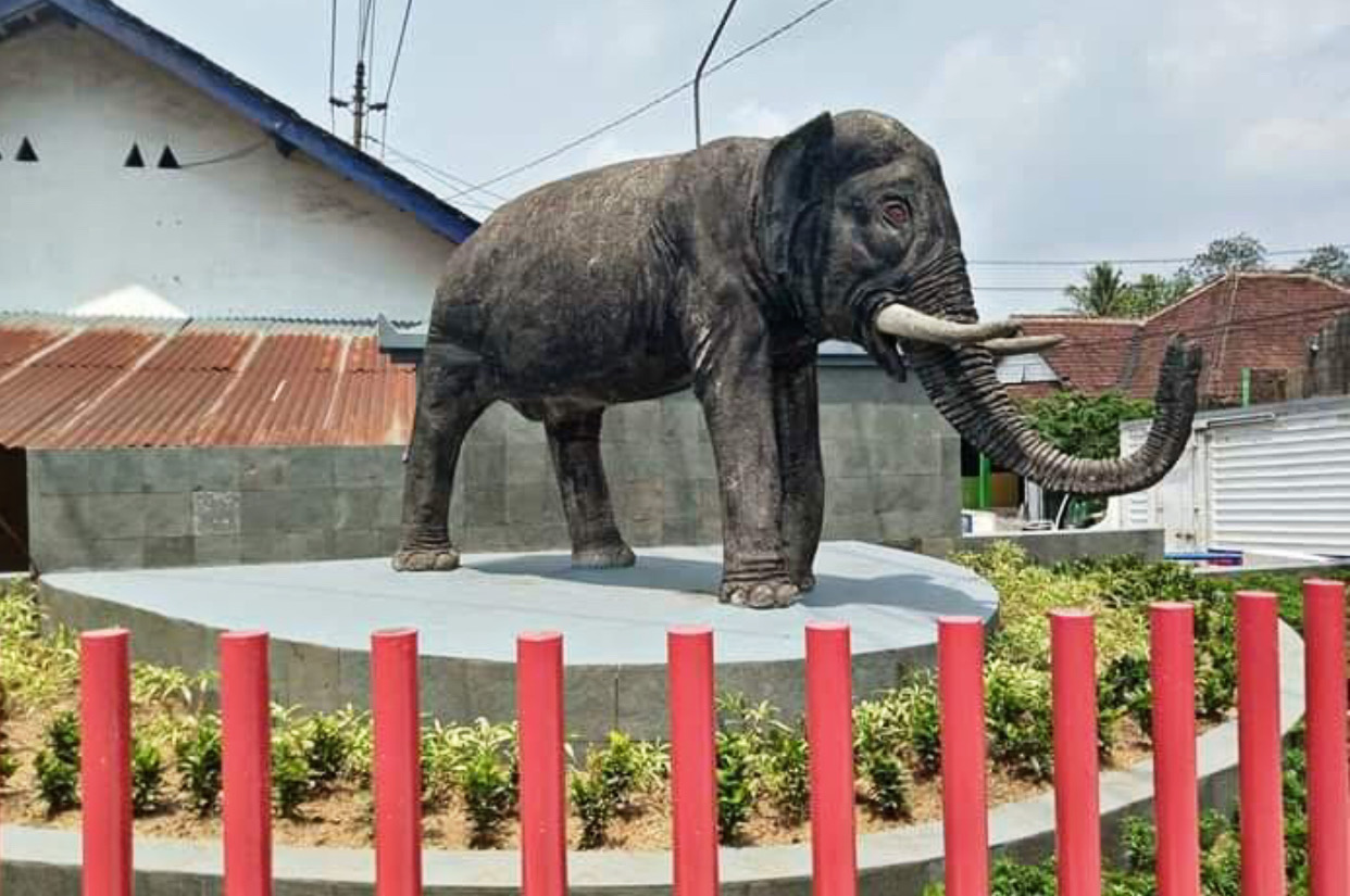 Potret: Patung Gajah di Sraten, Kabupaten Semarang