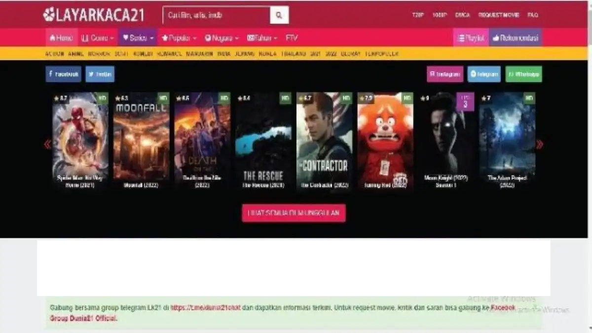 Jangan menonton film secara ilegal.