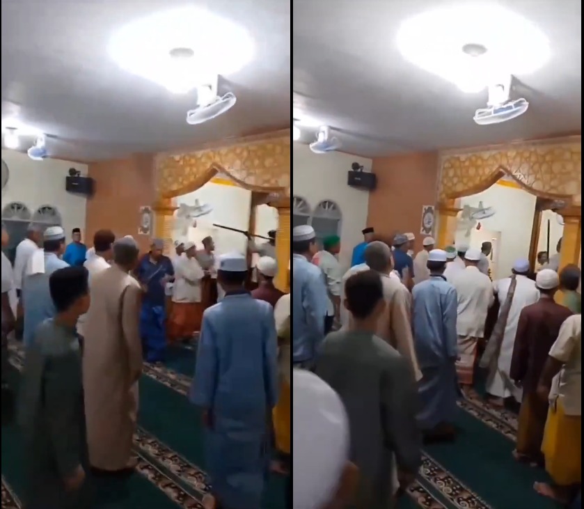 Seorang pria mabuk dan mengamuk di masjid kawasan Damanhuri, Samarinda.