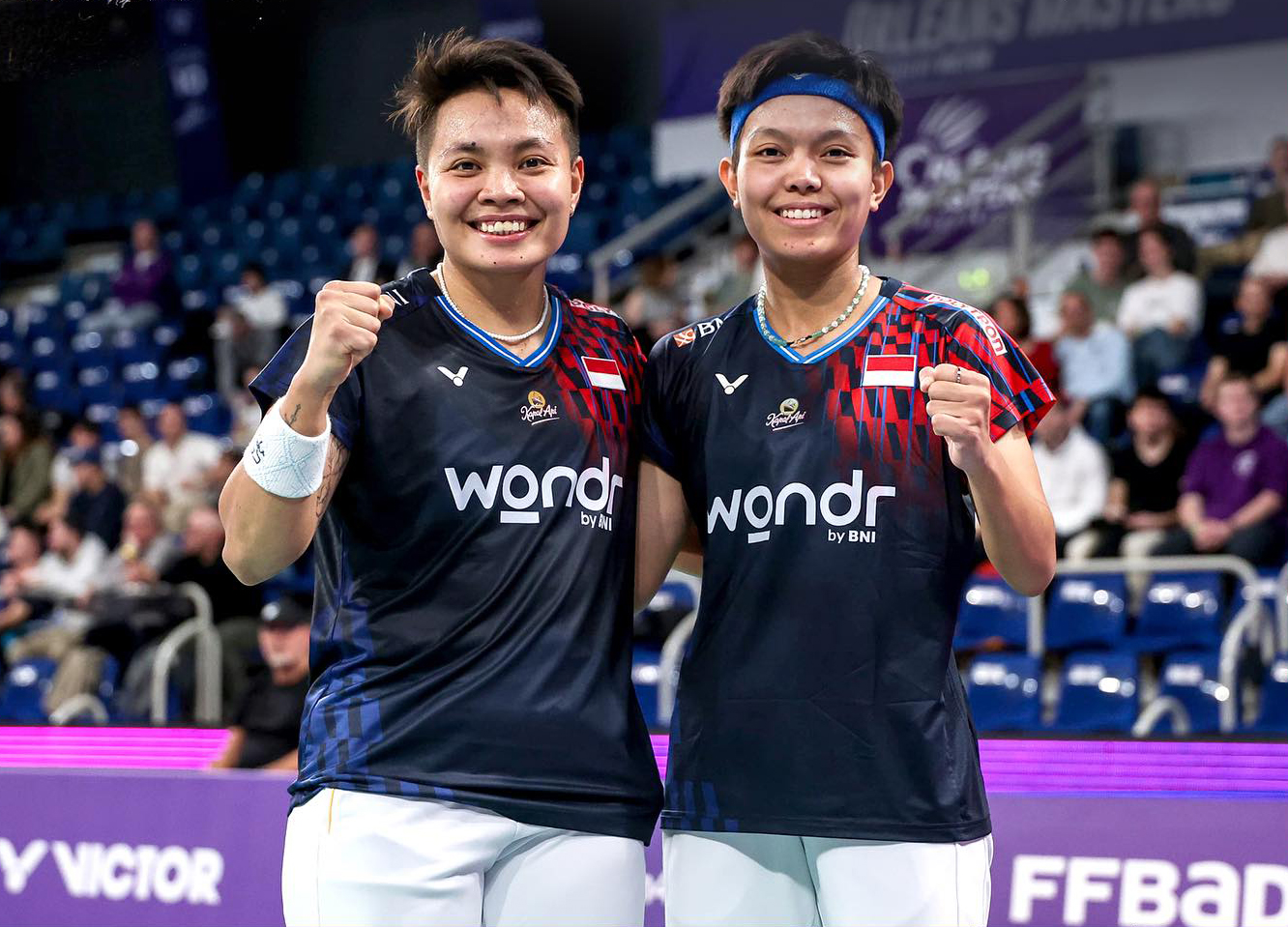 Ganda putri andalan Indonesia Apriyani Rahayu/Siti Fadia Silva Ramadhanti.