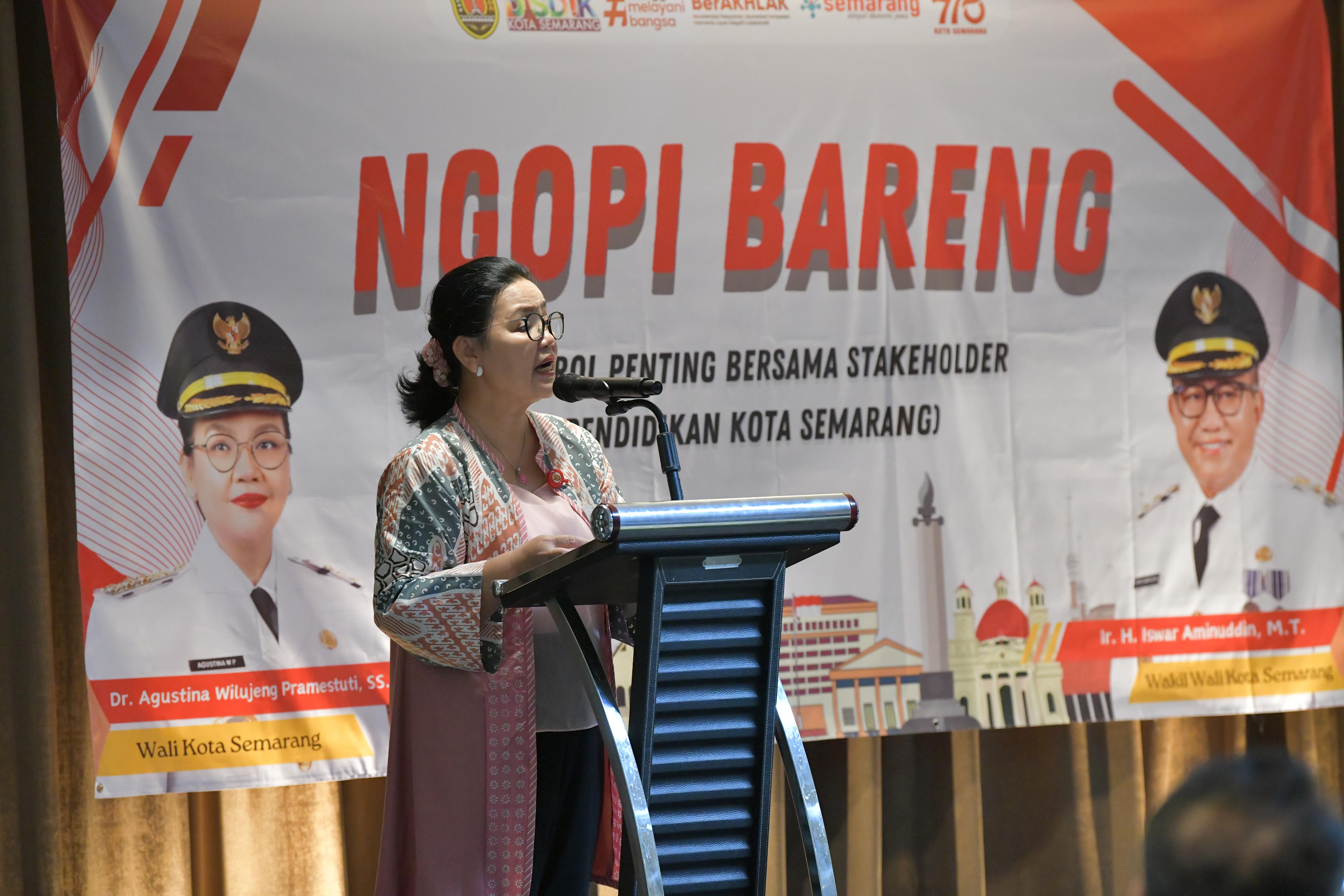 Agustina, Wali Kota Semarang saat memaparkan program pendidikan, utamanya terkait beasiswa untuk sekolah swasta