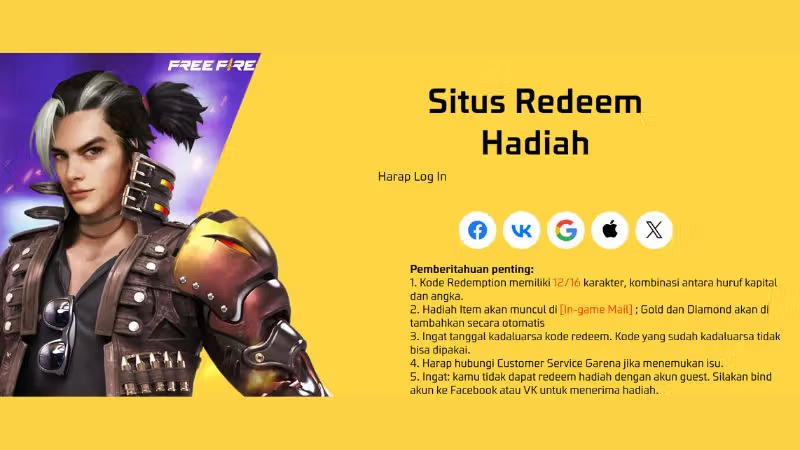 Berikut Kode Reddem FF Terbaru, Selasa 11 Maret 2025, Klaim Sekarang