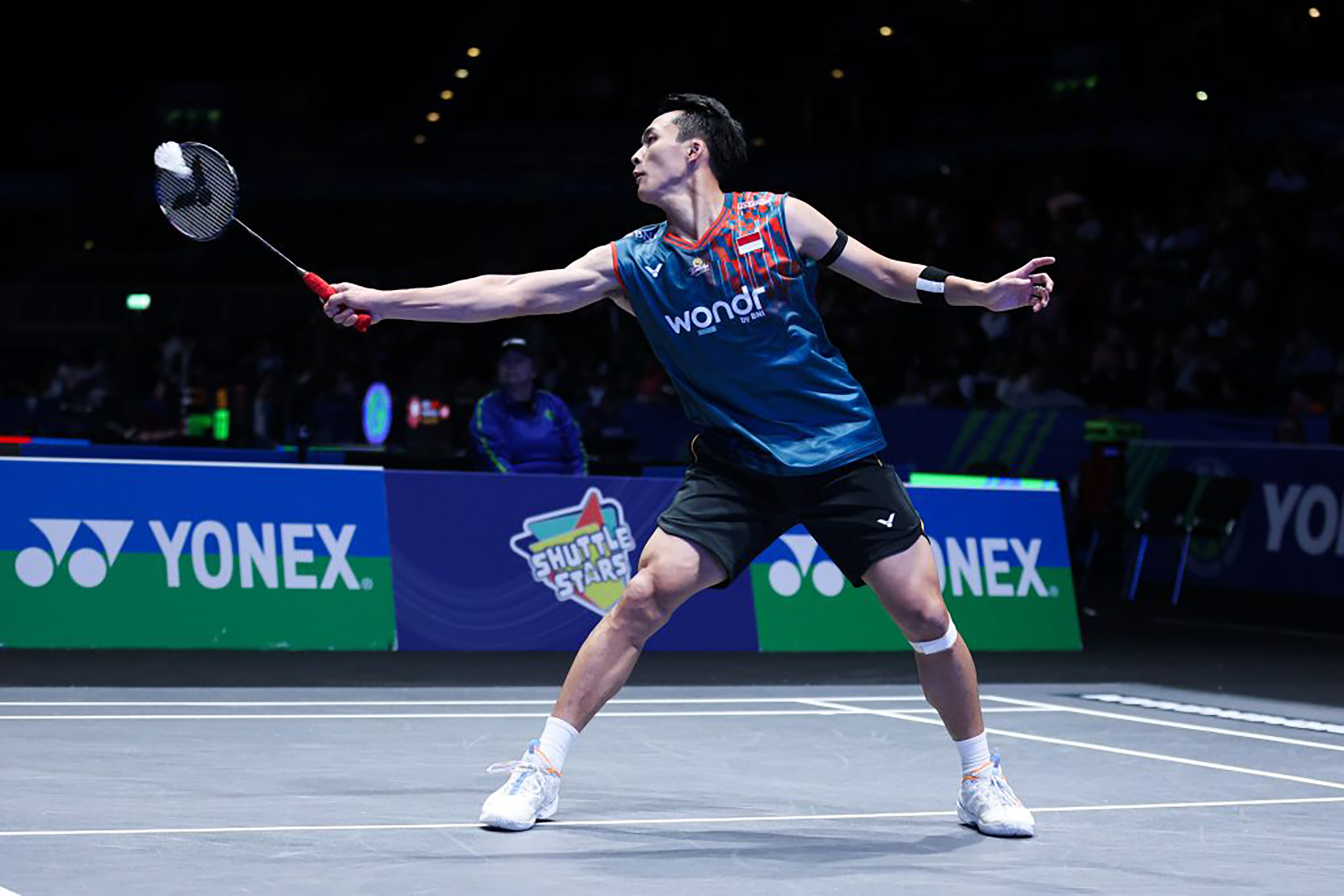 Jonatan Christie terhenti langkah di babak 16 besar usai kalah dari wakil India, Lakshya Sen 13-21, 10-21.