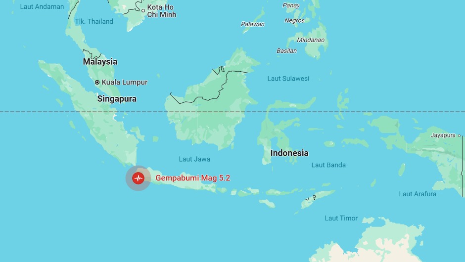 Gempa bumi berkekuatan Magnitudo 5,2 mengguncang wilayah Banten dan sekitarnya pada Sabtu pagi ini, 15 Maret 2025.
