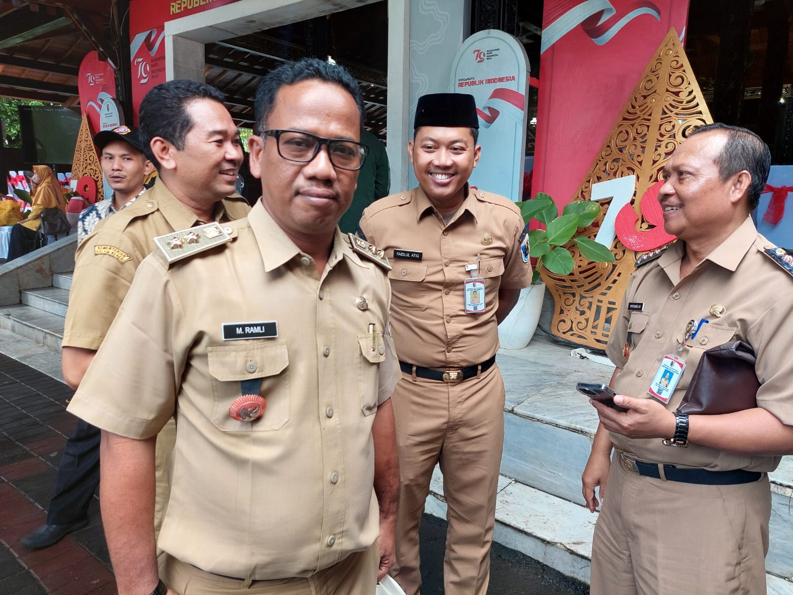 Kades Kunir M Romli usai Musrenbangkab di Pendopo Demak.(Wahibpribadi)
