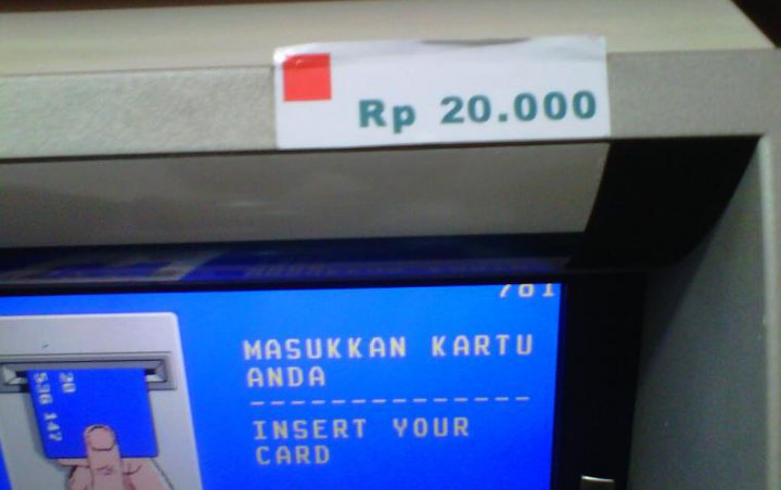 ATM berisi Rp 20.000 di Kota Semarang