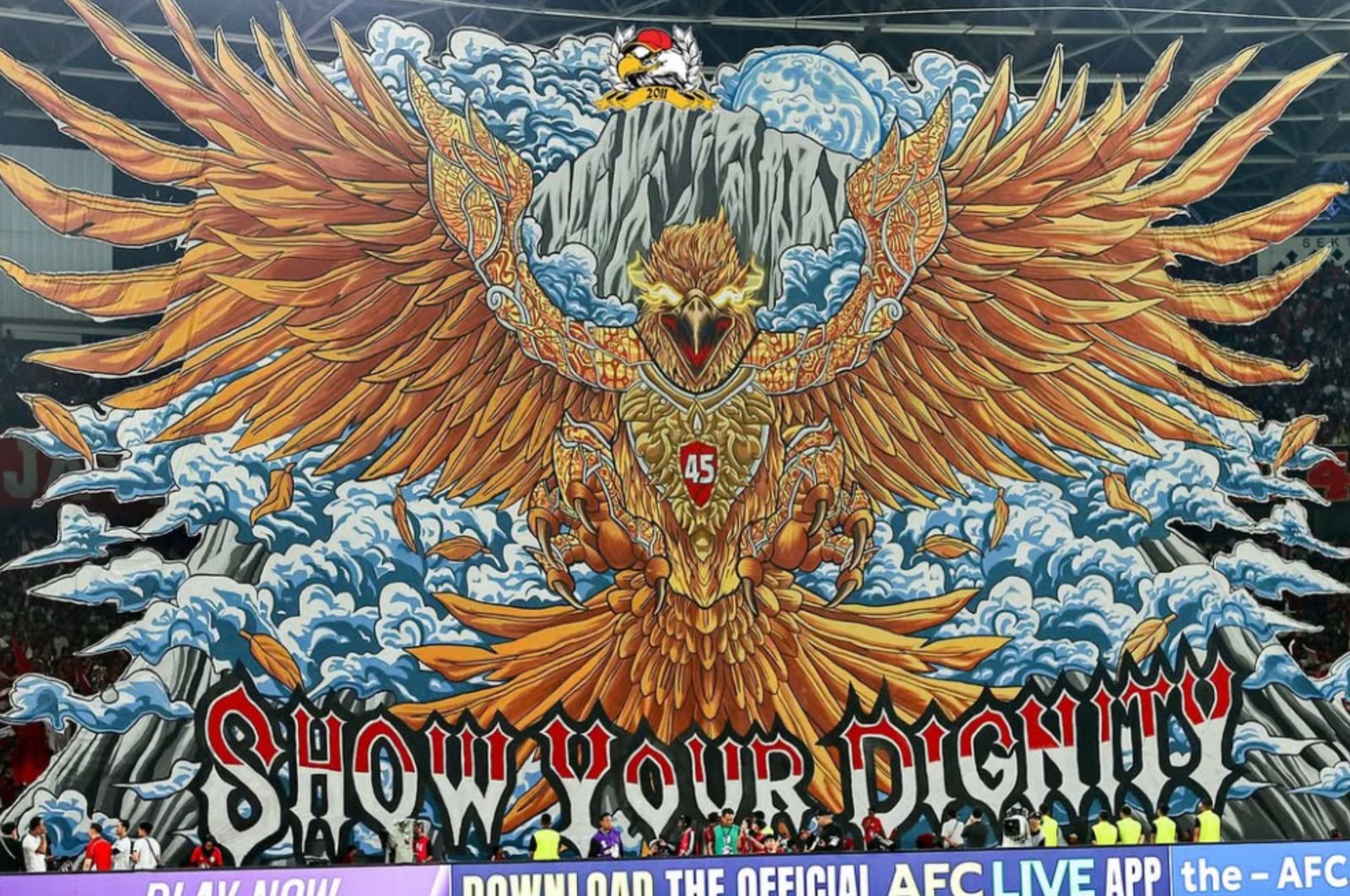 Potret Korea dari La Grande Indonesia pada pertandingan lawan Bahrain kemarin