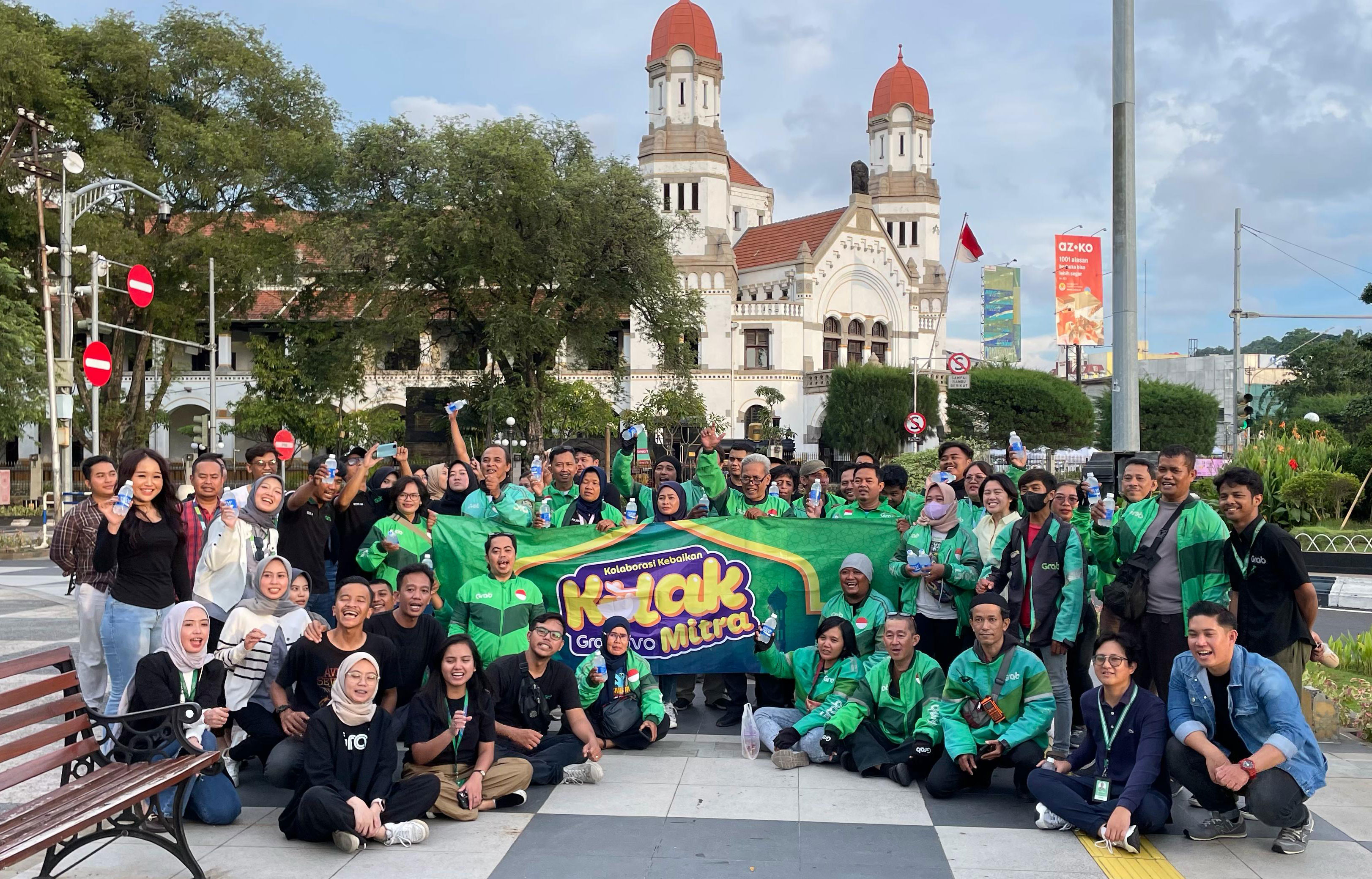 Antusiasme para Mitra Grab dalam kegiatan KOLAK yang diadakan di Semarang pada Selasa (11/3)