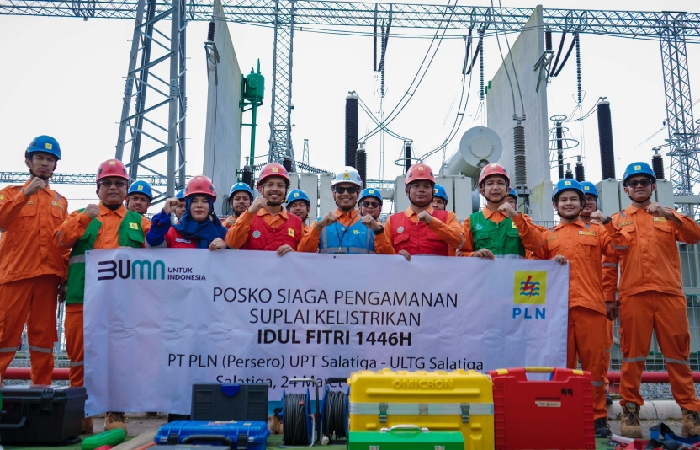 KEANDALAN LISTRIK : 144 petugas diterjunkan dalam rangka menjaga keandalan sistem transmisi selama masa siaga Ramadan dan Idul Fitri 2025 (RAFI 2025).