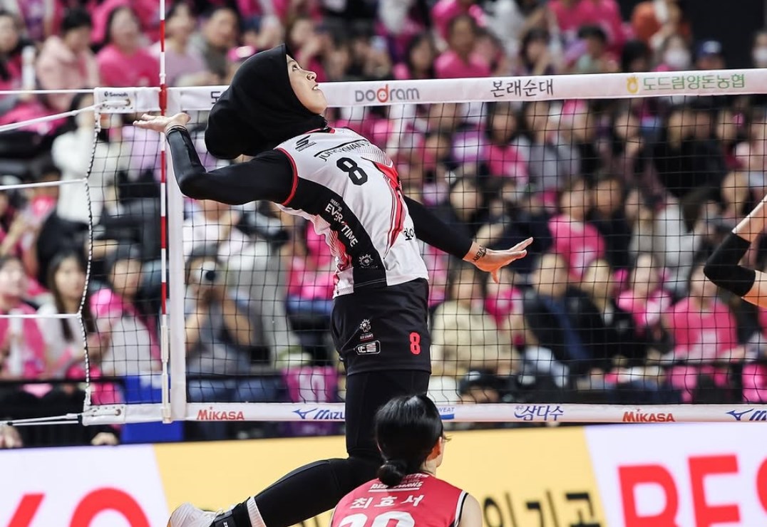 Megawati Hangestri akan menjadi andalan Red Sparks pada laga penentuan Liga Voli Korea melawan Pink Spiders. (Instagram Red Sparks)