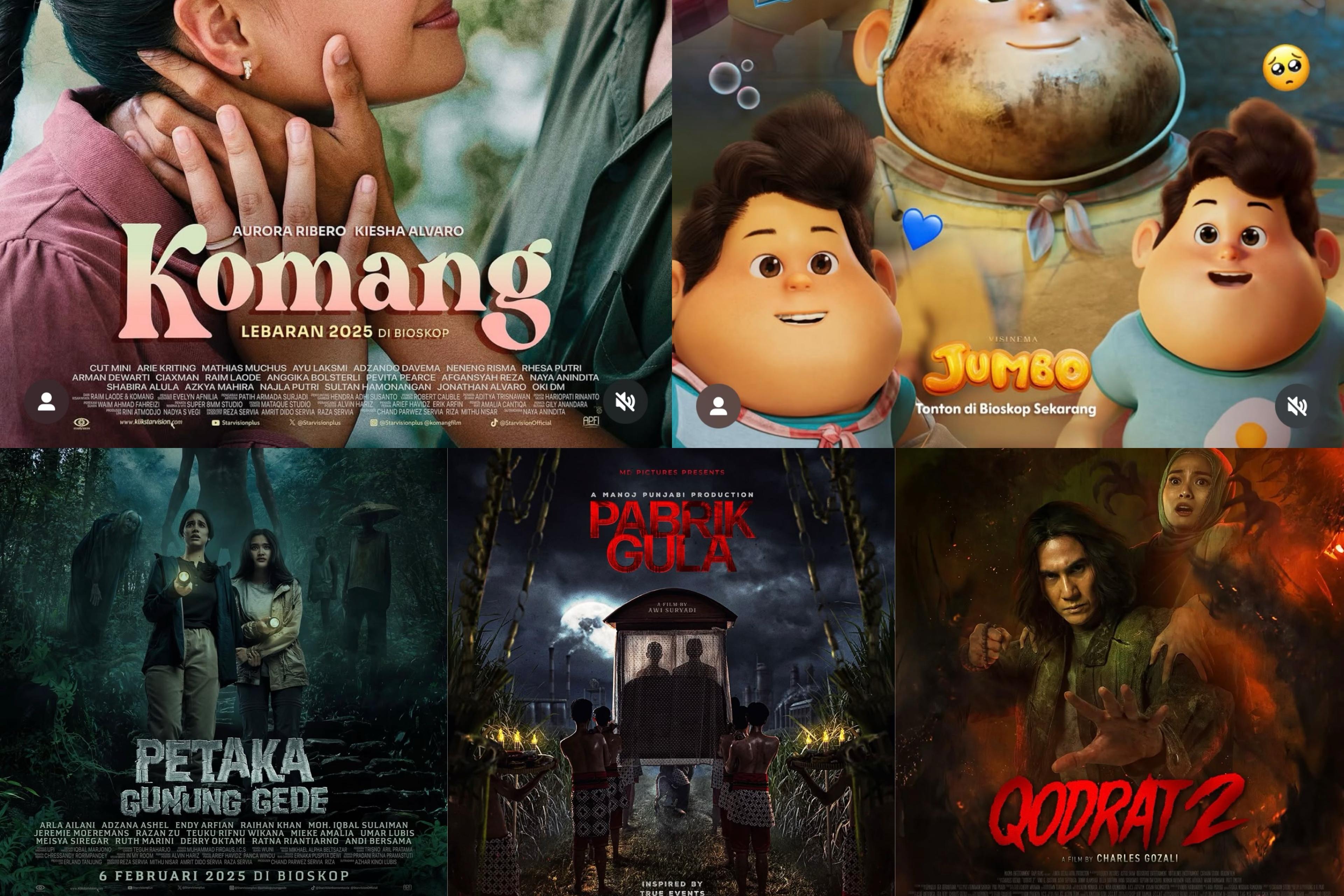5 Film Indonesia terlaris bulan April 2025.