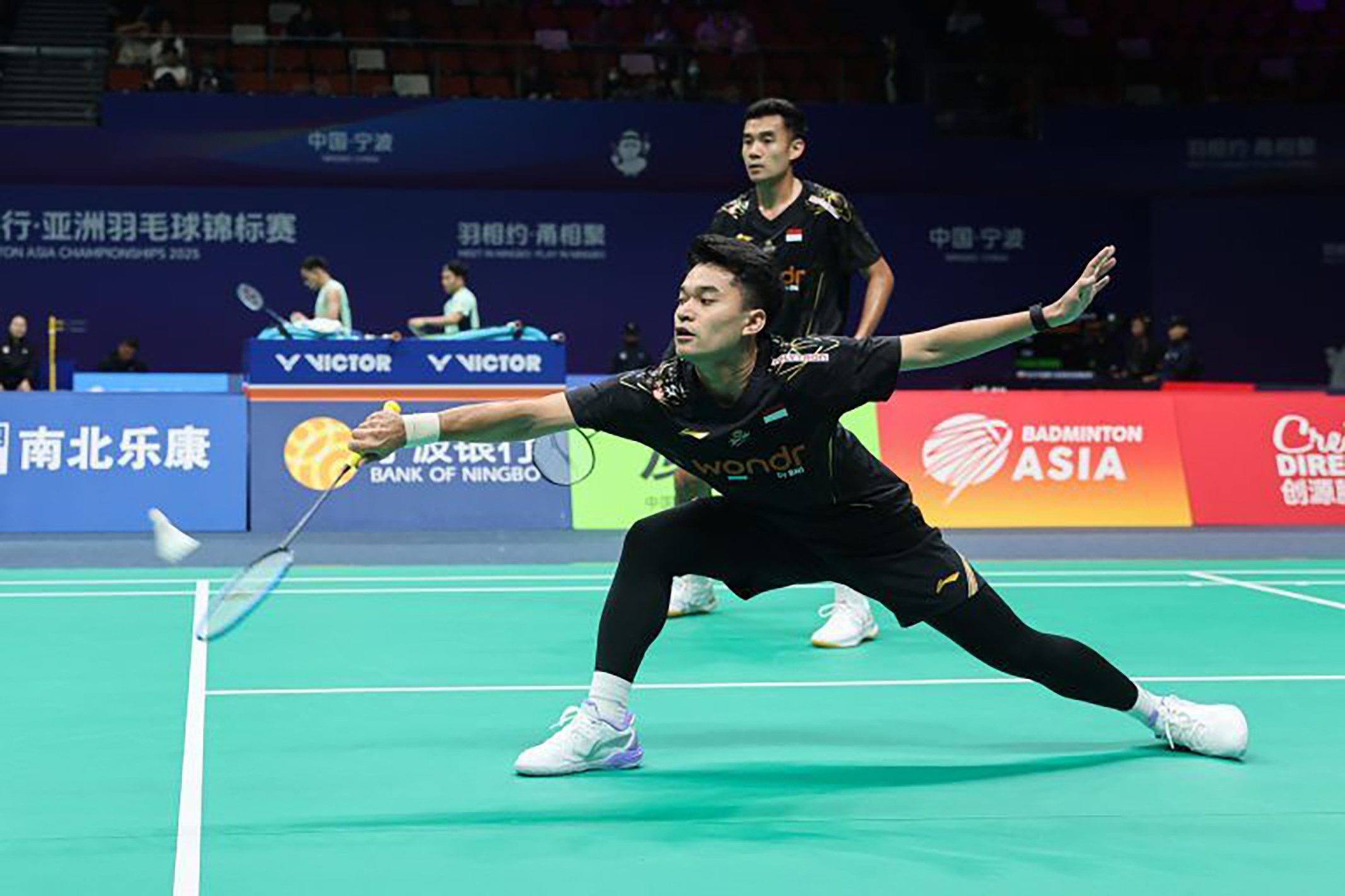 Leo Rolly Carnando/Bagas Maulana melaju ke babak semifinal usai mengalahkan wakil Taiwan Liu Kuang Heng/Yang Po Han 21-16, 21-17.
