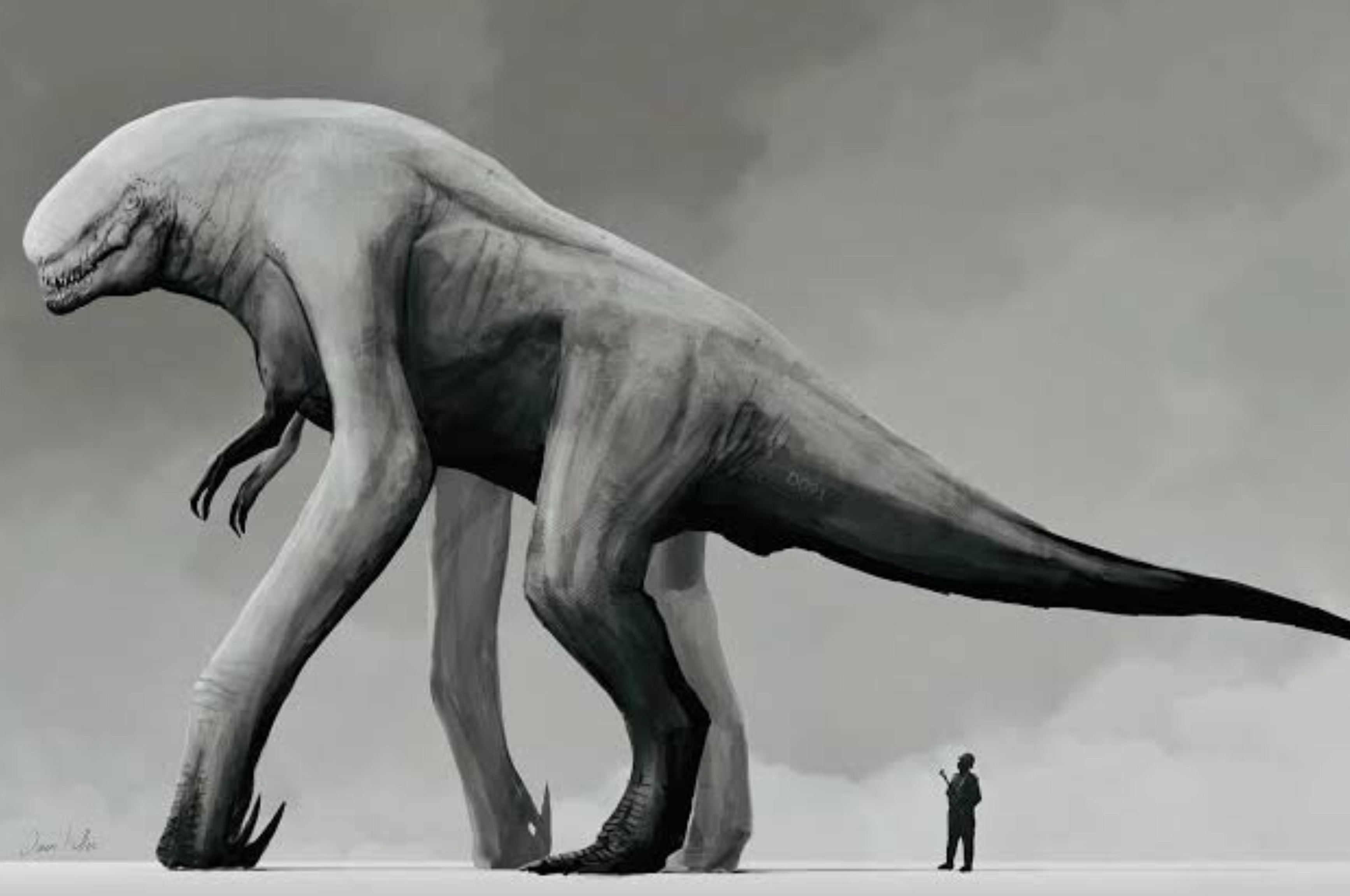 Design spekulasi bentuk D-Rex pada film Jurassic World: Rebirth