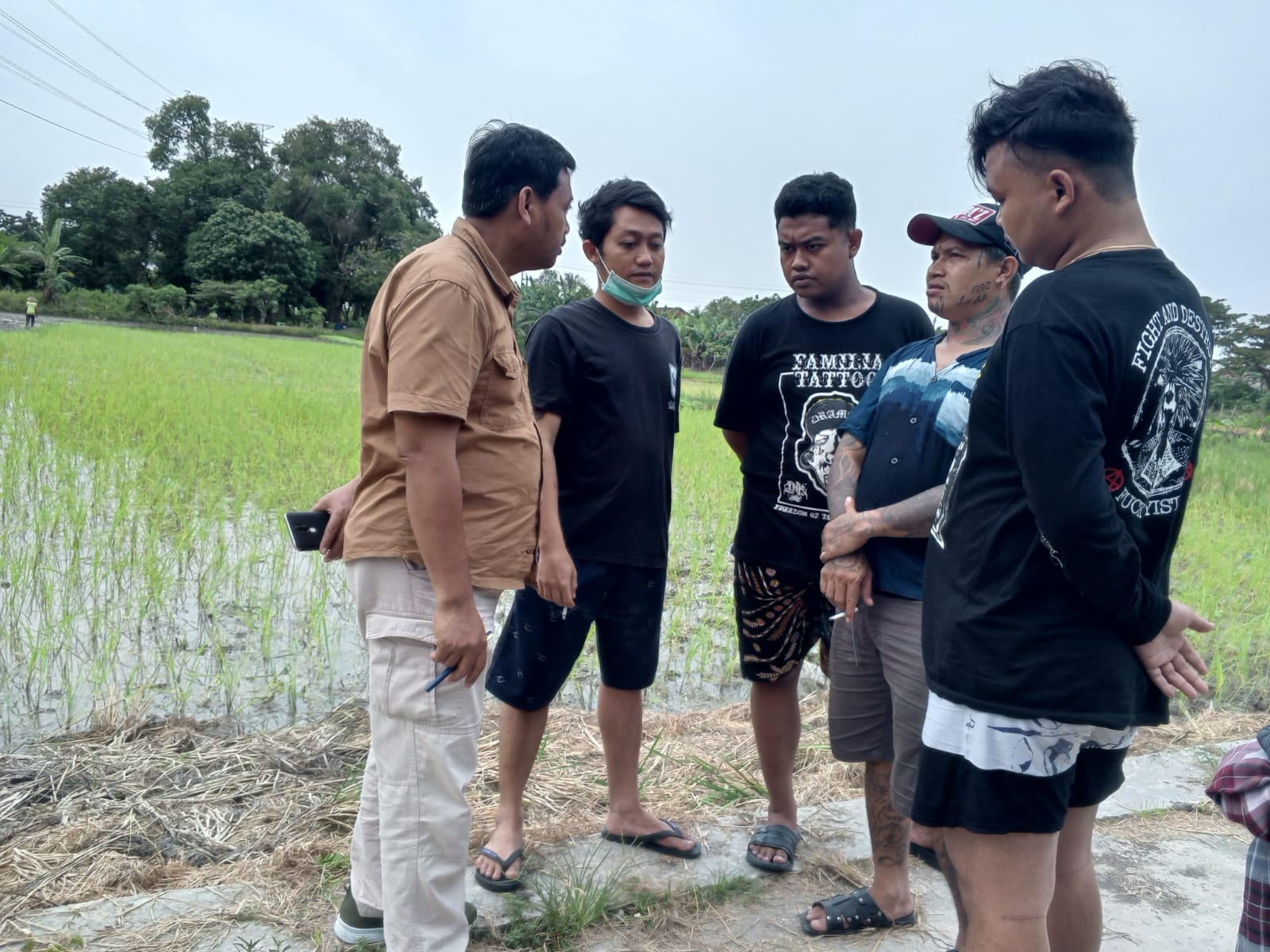 Reka ulang kasus pengeroyokan di Desa Bonangrejo Kecamatan Bonang Demak. (Wahibpribadi)