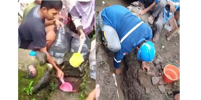 Petugas PDAM memastikan air ajaib tersebut, merupakan air PDAM