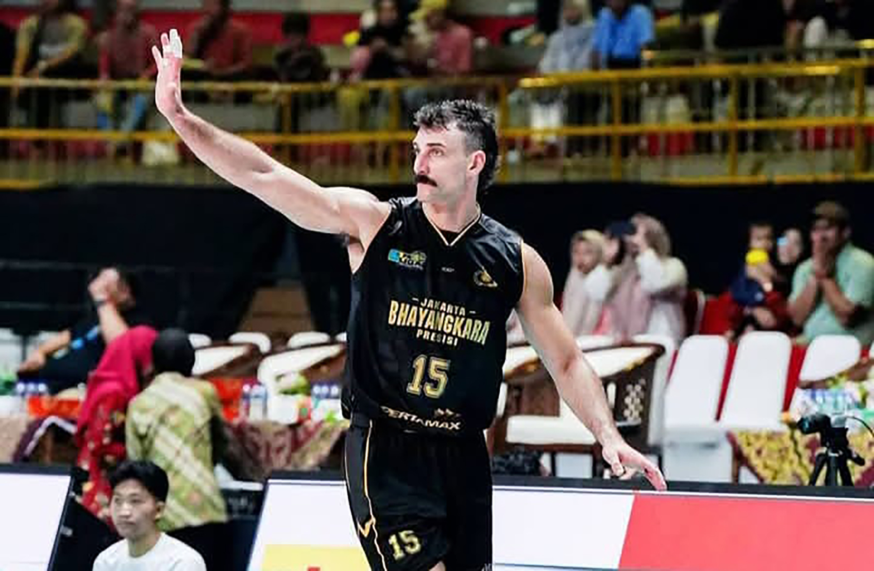 Kyle Russell menjadi mesin poin bagi Jakarta Bhayangkara Presisi di babak final four Proliga 2025 seri Kediri.