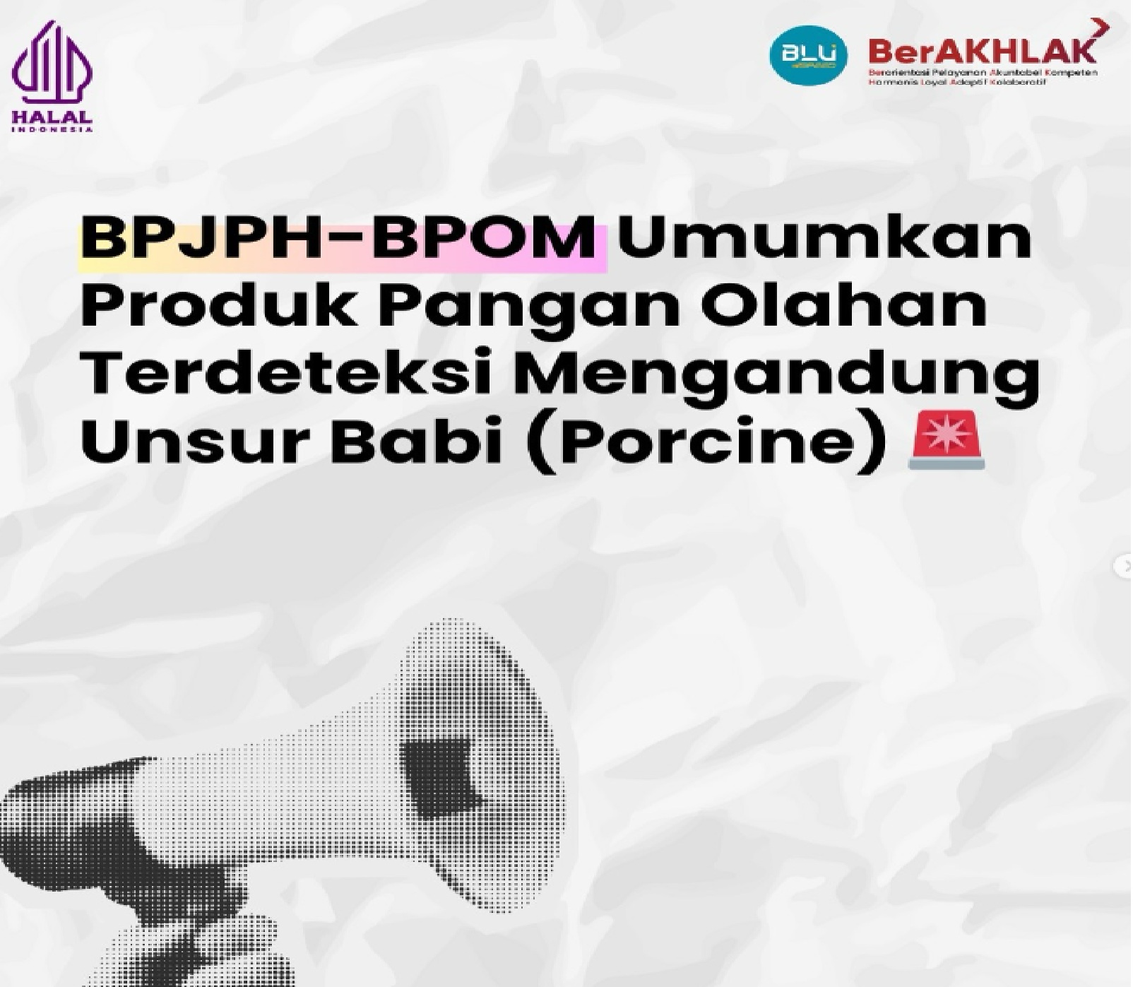 Temuan produk pangan olahan yang mengandung babi.