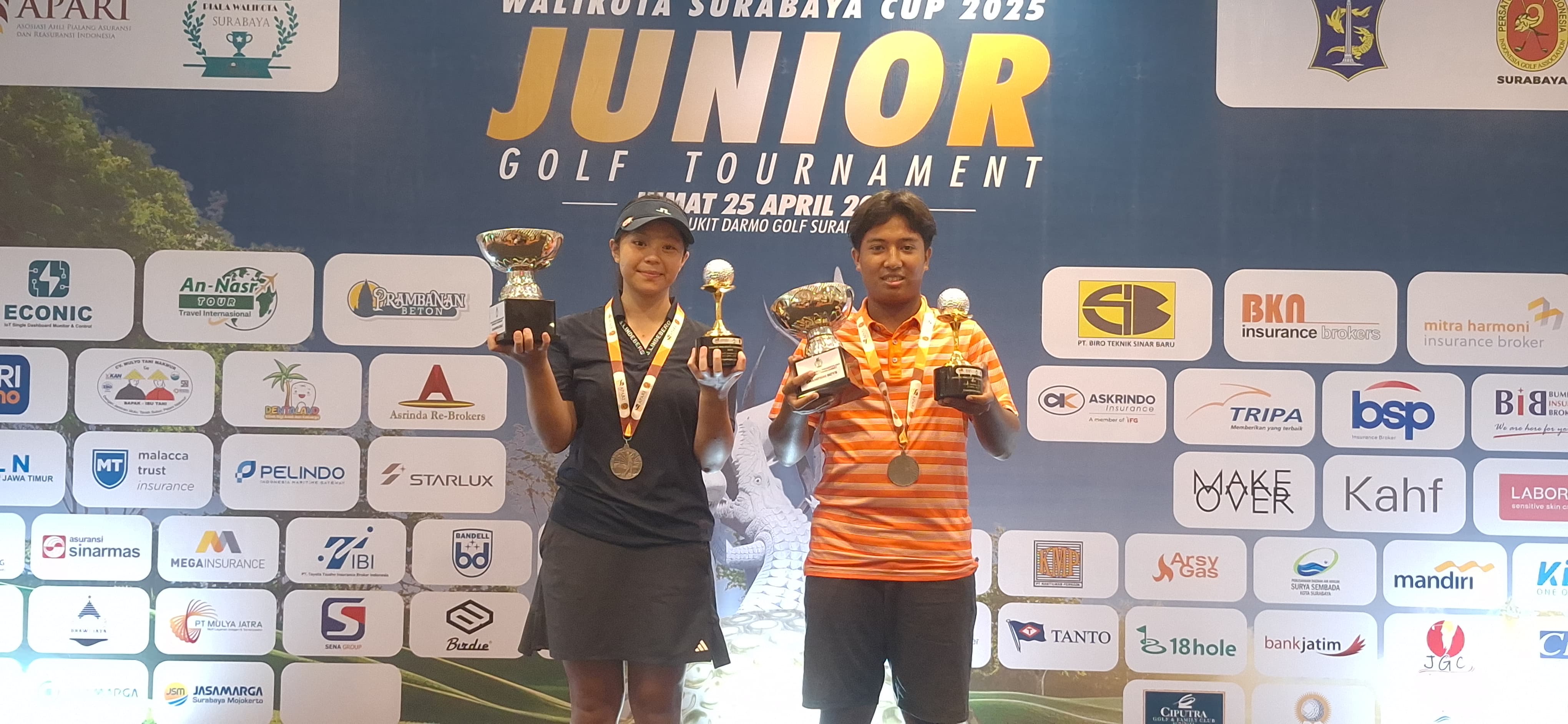 Golfer Sharon Abigail Berjaya dalam Piala Walikota Surabaya  SURABAYA&mdash;Prestasi yang membanggakan berhasil dicatatkan pegolf junior Semarang, Sharon Abigail Otta. Jumat kemarin (25/4), dia sukses memen