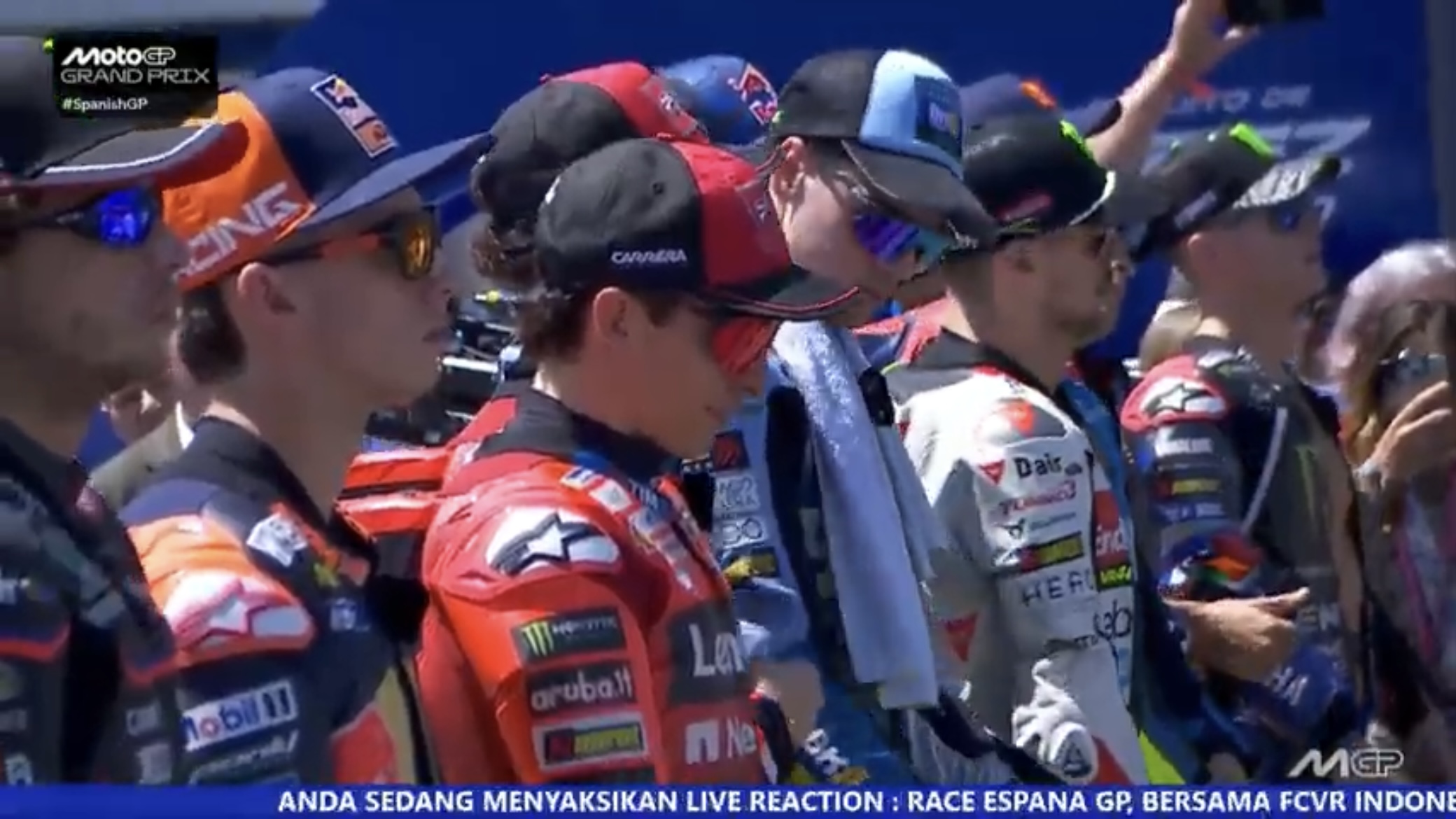 Pertandingan MotoGP malam ini, Marc Marquez Terjatuh