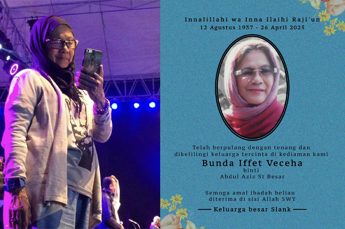 Almarhumah ibu Bimbim Slank, Bunda Iffet Veceha dalam kenangan.