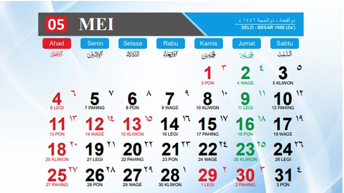 Tanggal 1, 12, 29 Mei Libur Apa? Kok Long Weekend,  Berikut Daftar Hari Libur Panjang dan Cuti Bersama Kalender Bulan Mei 2025&nbsp;