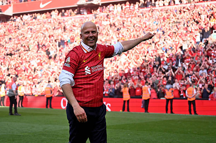 Arne Slot setelah pertandingan Liverpool vs Tottenham.