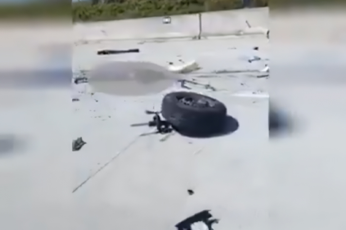 Tangkapan layar video kecelakaan maut di KM 188 Tol Cisumdawu.