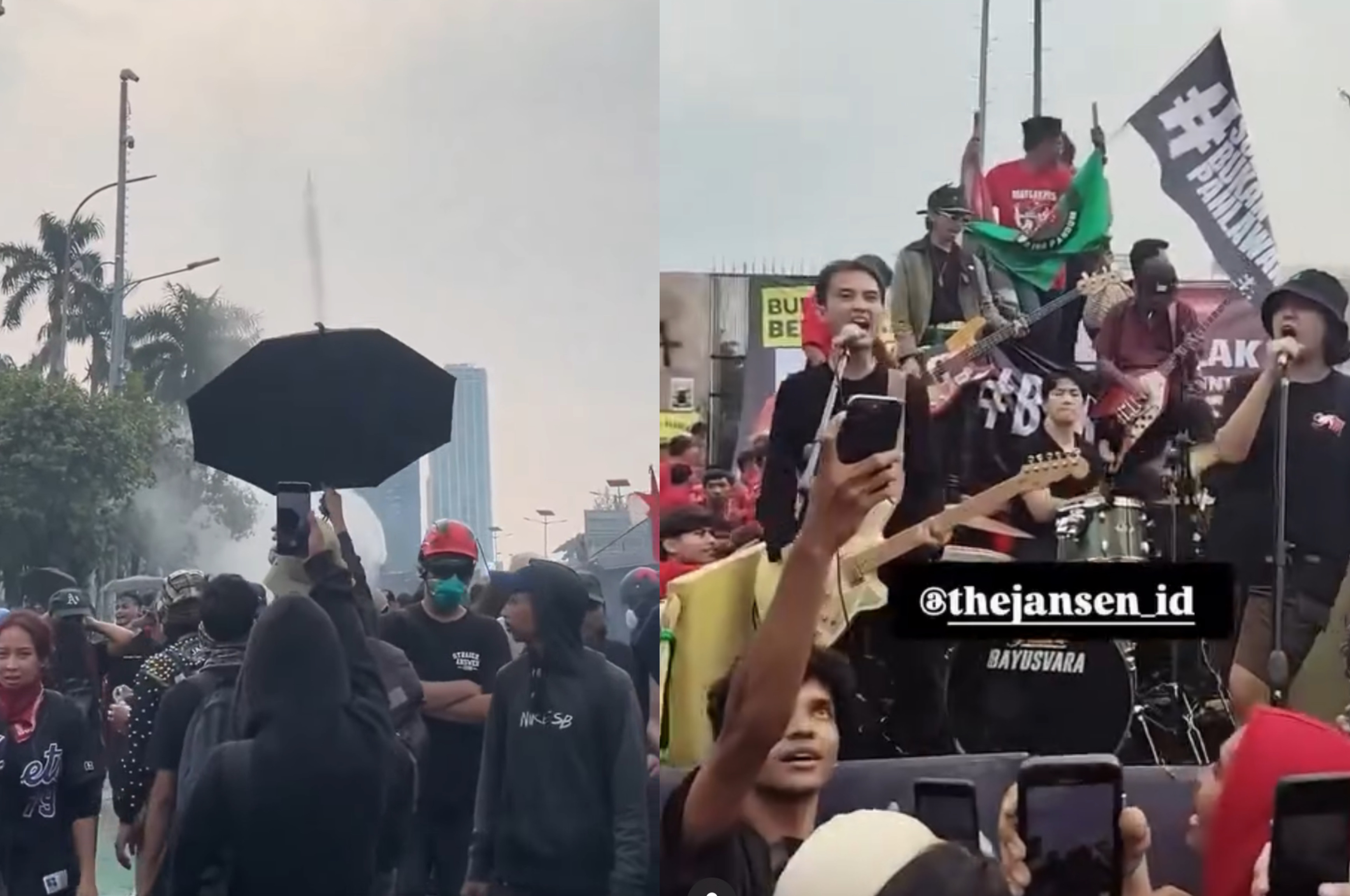 Footage pembubaran penampilan The Jansen di Mayday Jakarta