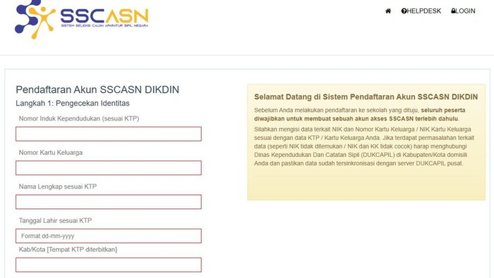 Ini caranya mendaftar di SSCASN 2025