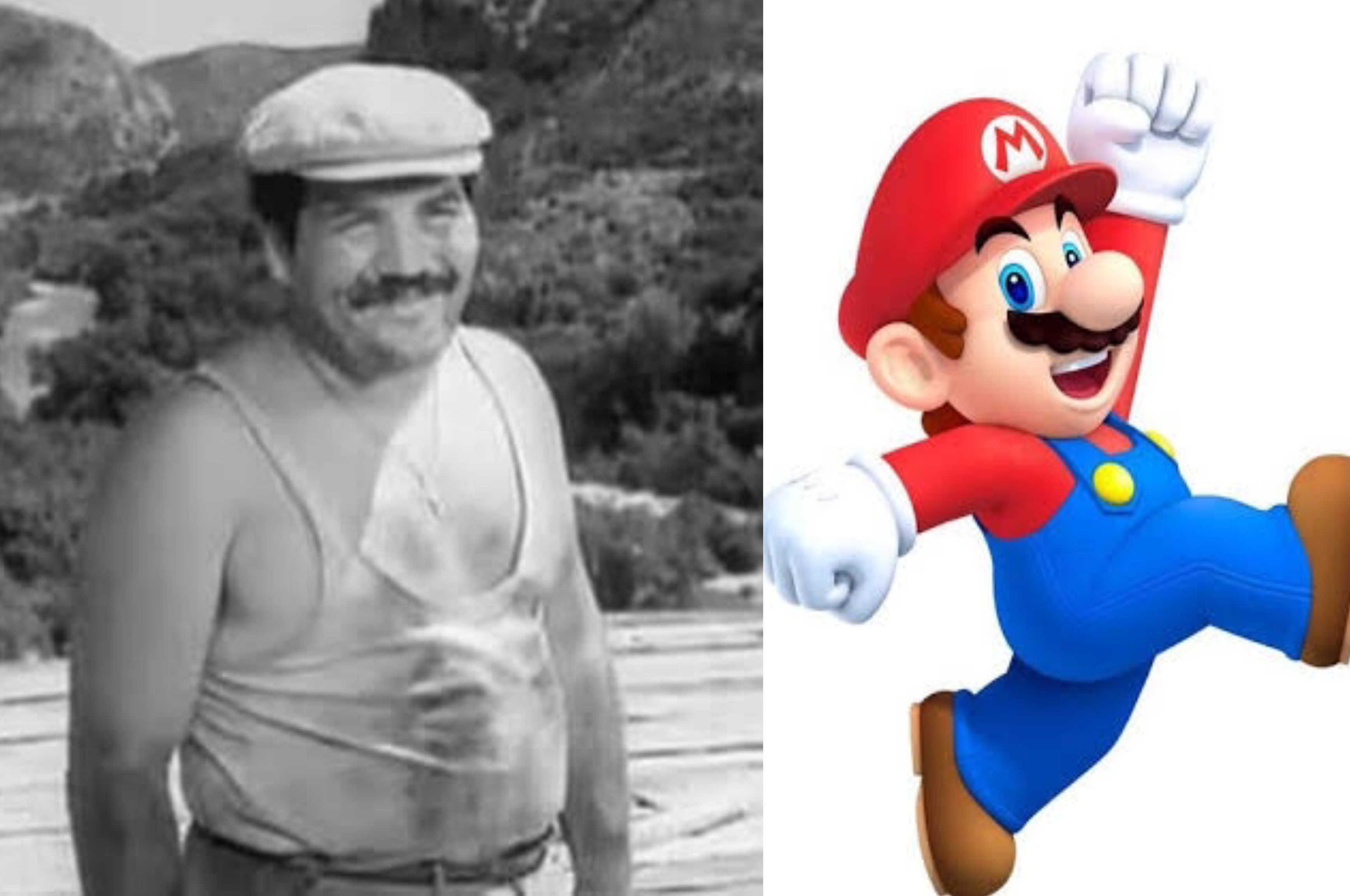 Potret: Mario Segale dan karakter Mario di Game Super Mario