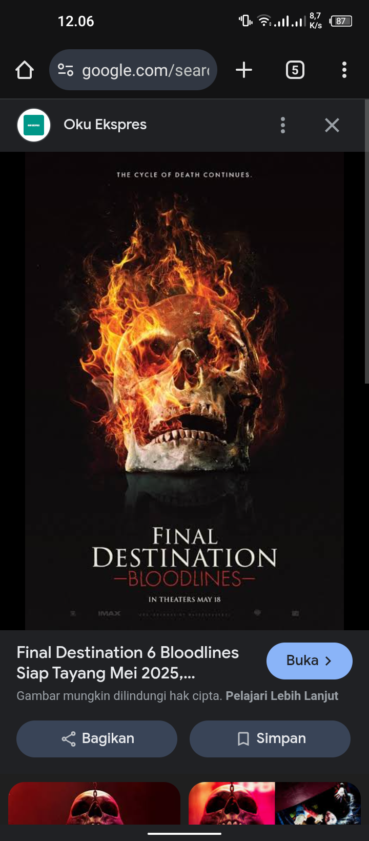Promisi film Film Destination 6