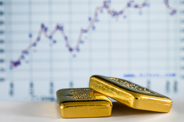 Ilustrasi emas batangan.