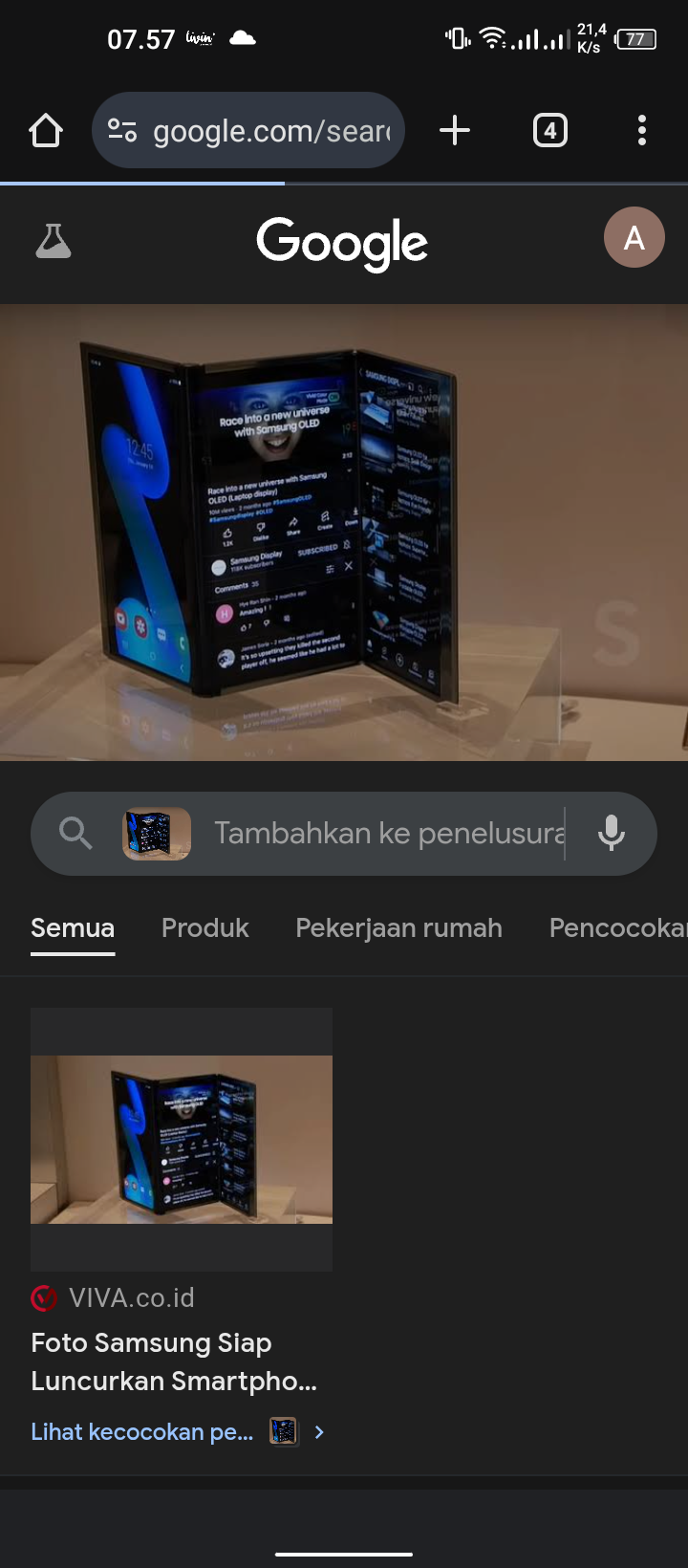 Foto hp Samsung Flip 3 yang segera diluncurkan