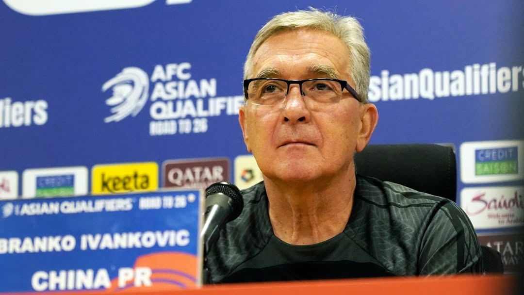 Pelatih Timnas China Ivankovic saat di wawancarai jelang lawan timnas Indonesia