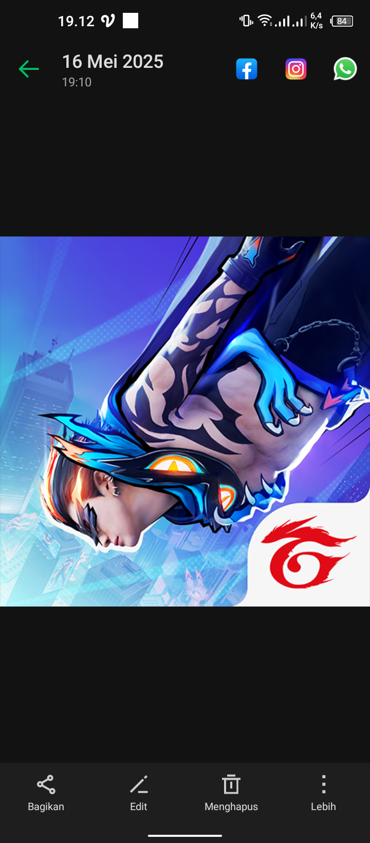 Tampilan game Garena Free Fire