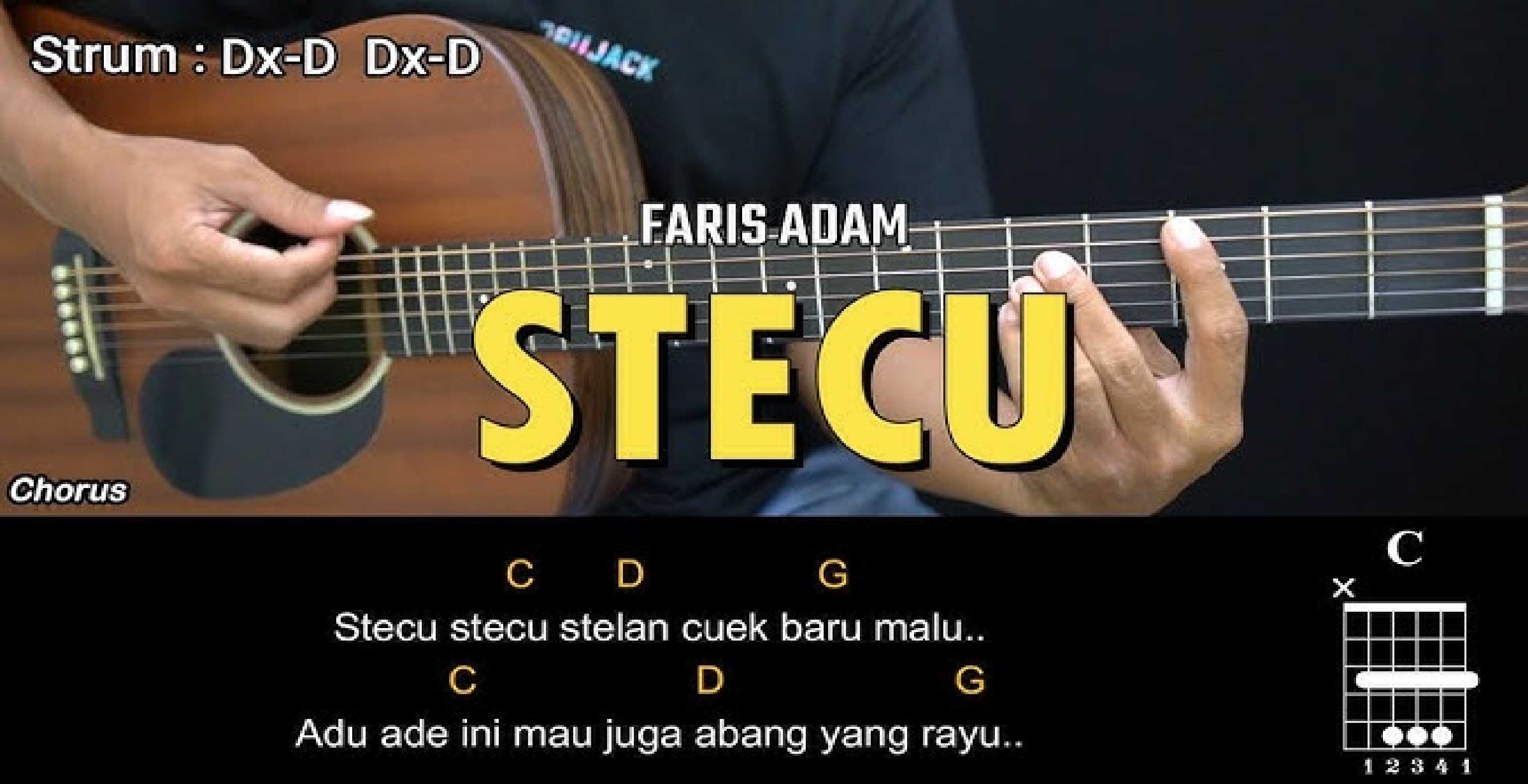 Ini dia chord gitar Stecu Stecu milik Faris Adam
