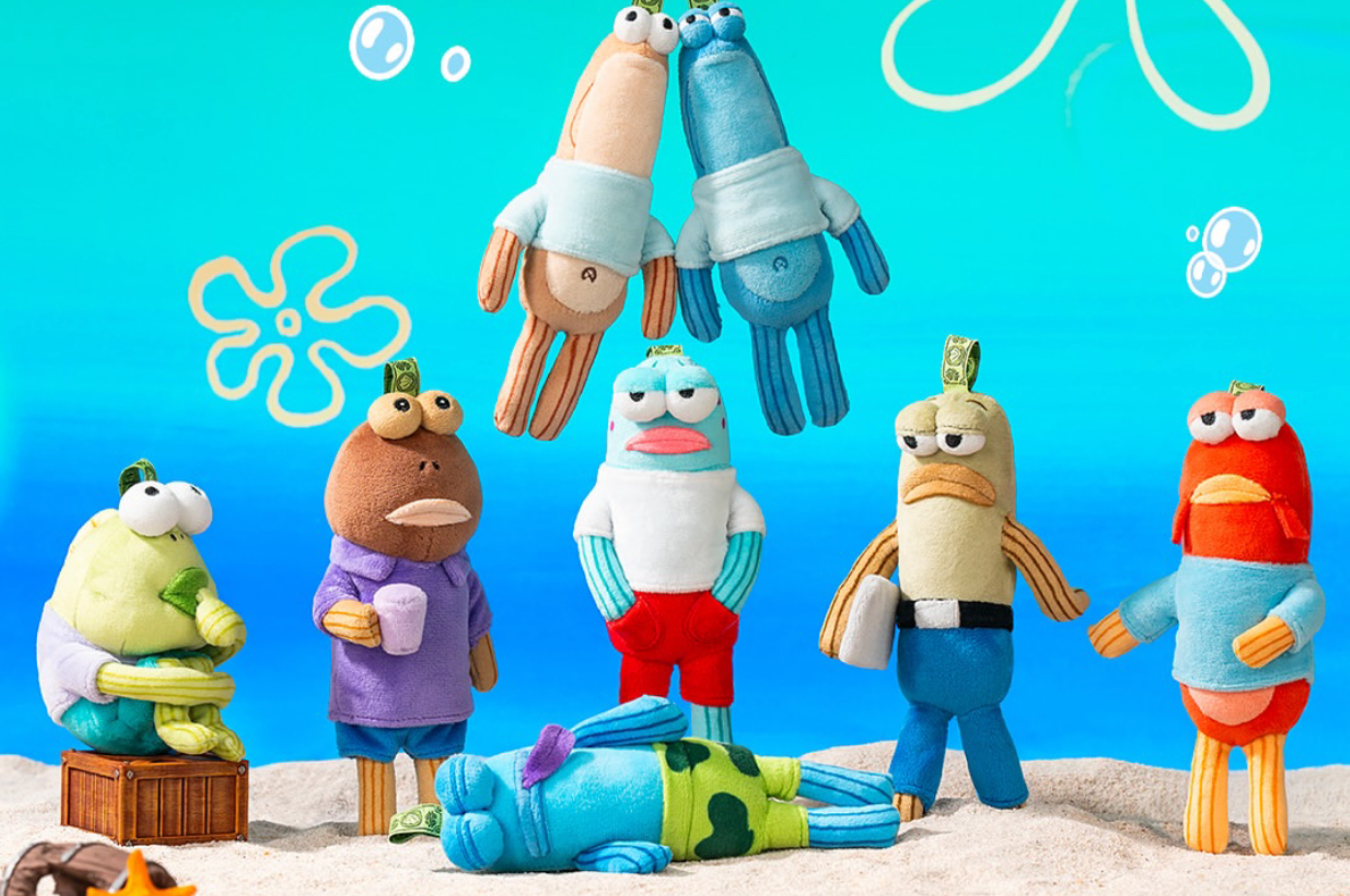 Dulu Viral Gegara Labubu, Pop Mart Kini Rilis Koleksi Boneka Plushie Karakter Sampingan Bikini Bottom