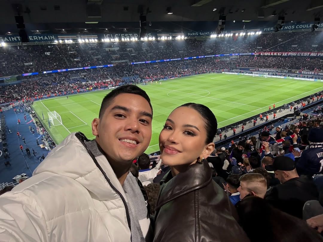 Potret Al dan Alisya saat menonton pertandingan liga Champions