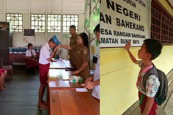 Momen perpisahan yang mengharukan ketika siswa kelas VI SD rayakan kelulusan sekolah tanpa teman sekelas.