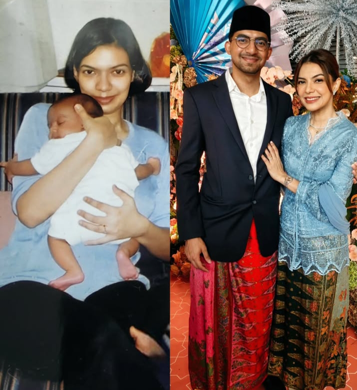 potret kebersamaan Najwa Shihab bersama almarhum sang suami dan anaknya