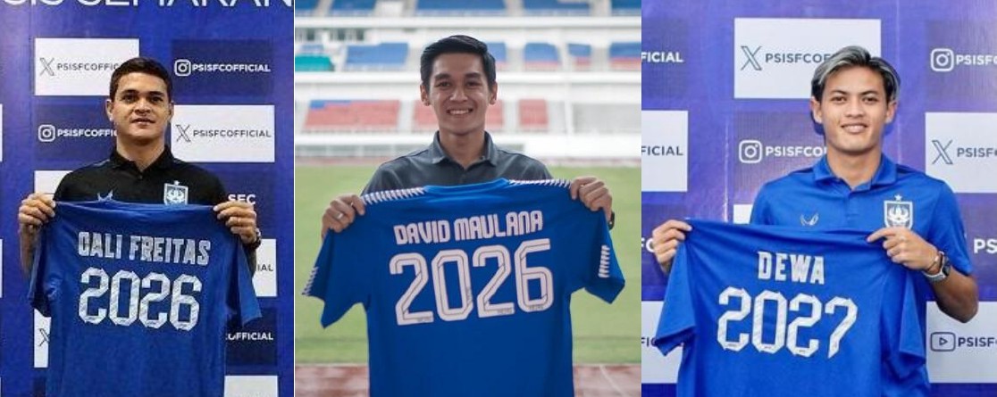 Gali Freitas, Septian David Maulana dan Alfeandra Dewangga yang masih terikat kontrak dengan PSIS Semarang.