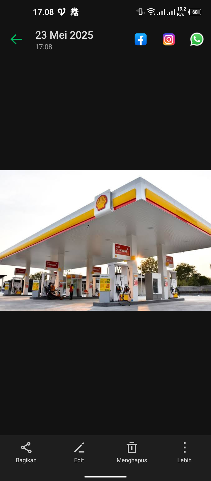 Ilustrasi SPBU Shell