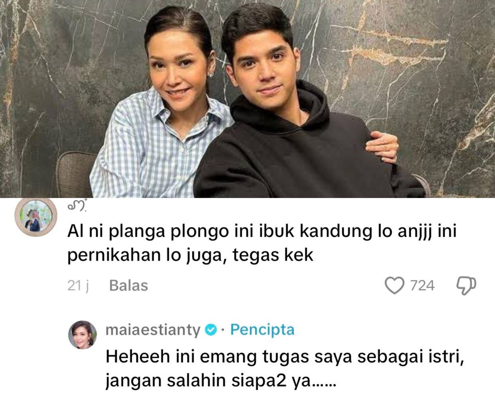 Komentar Warganet mengenai Maia Estianty pada pernikahan Al Ghazali