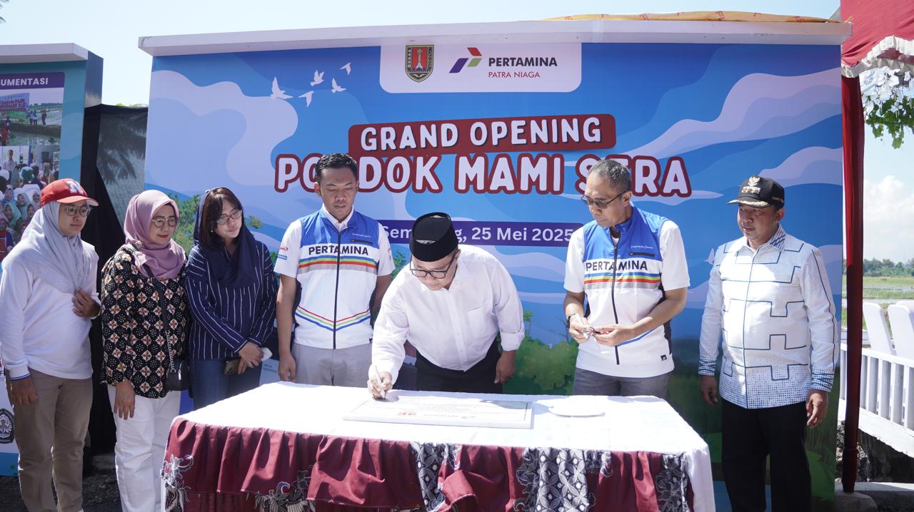 Wakil Walikota Semarang, Iswar Aminuddin meresmikan bangunan Pondok Mami Sera yang didirikan Pertamina di Kelurahan Mangunharjo, Kecamatan Tugu pada Minggu (25/5).