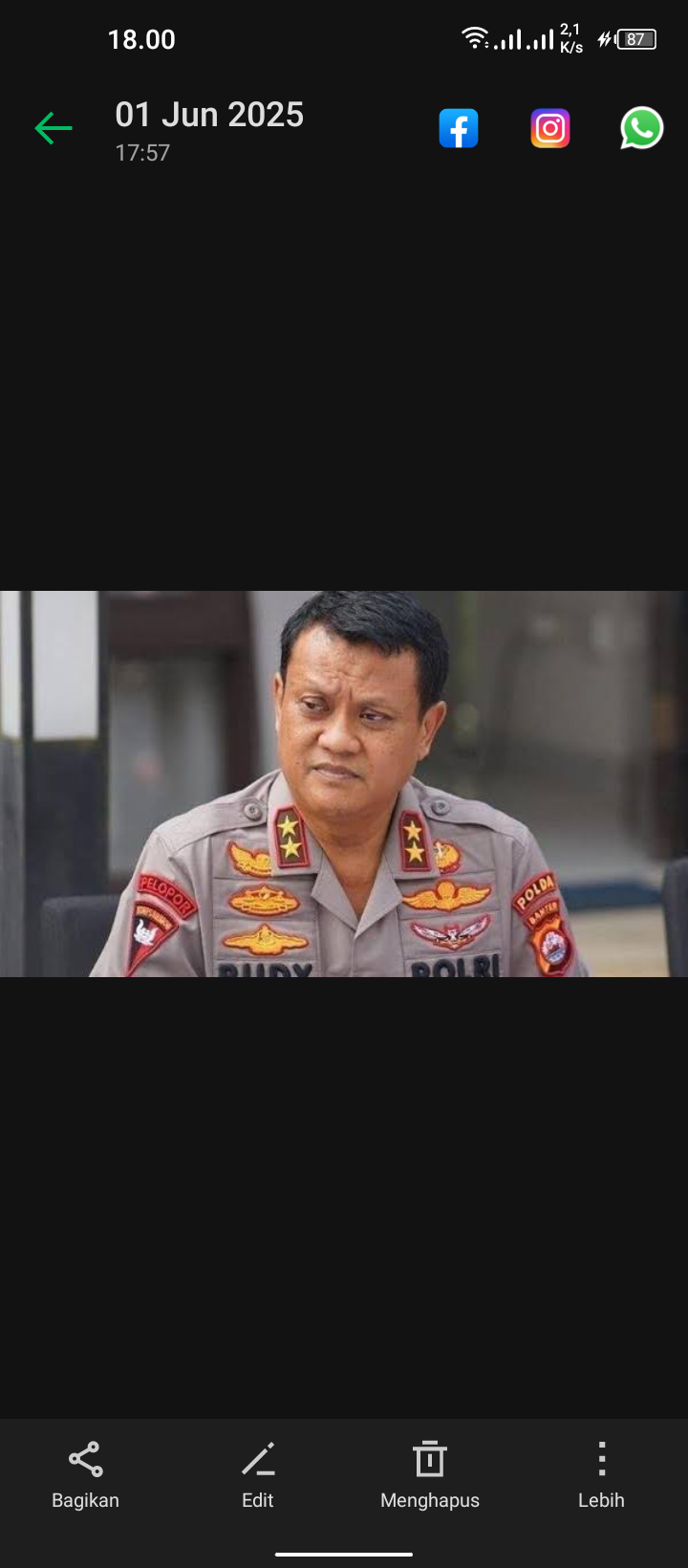 Foto Komjen Pol Rudy Heriyanto sebagai calon pengganti Listyo Sigit sebagai Kapolri