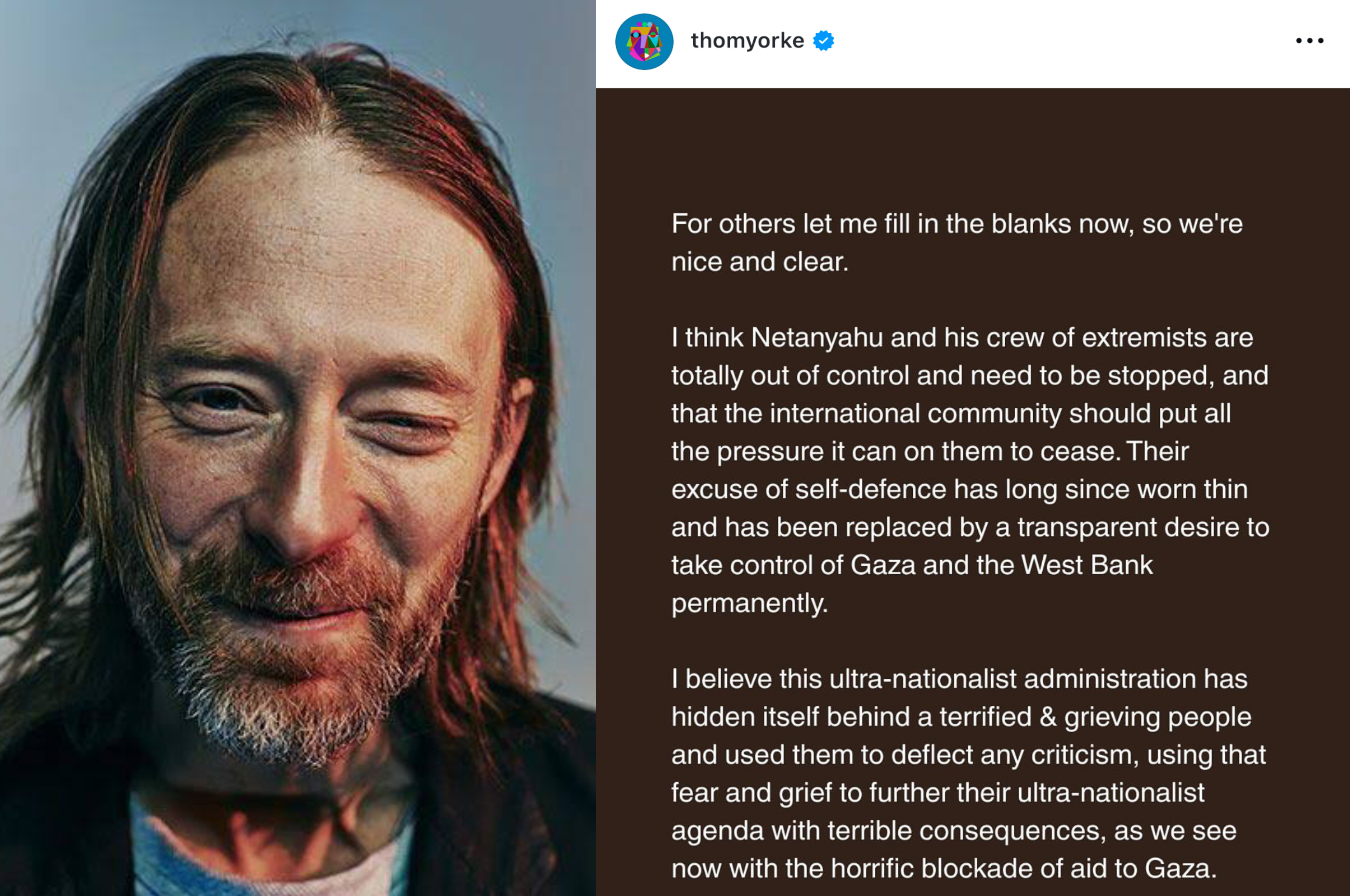 Thom Yorke Vokalis Band Radiohead Buka Suara Setelah Sekian Lama Dianggap Mendukung Invasi Israel