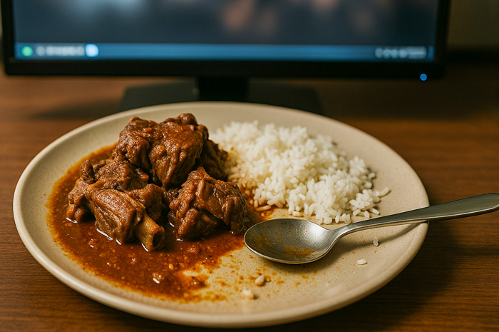 Daging kambing.