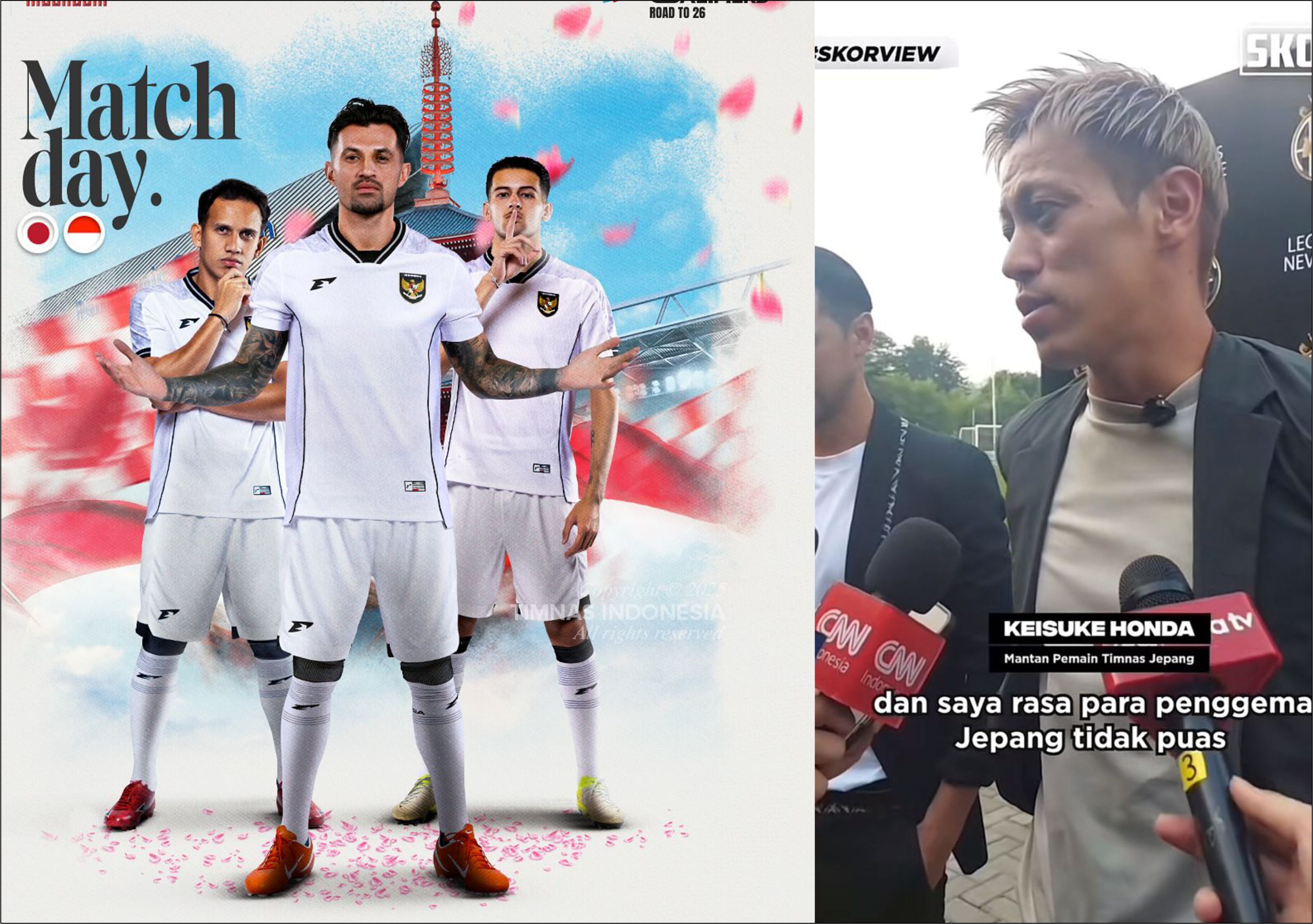 pernyataan dari Keisuke Honda, salah satu legenda sepak bola Jepang.